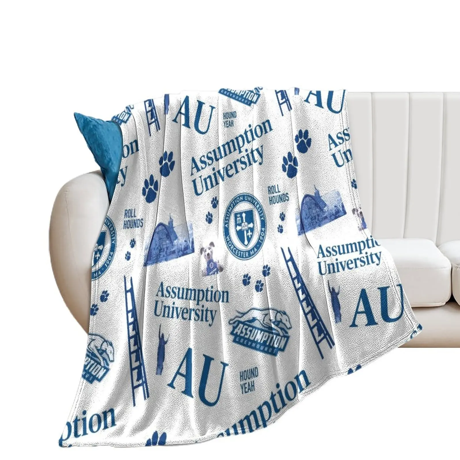 

Assumption University Pattern Throw Blanket Polar Summer Blankets