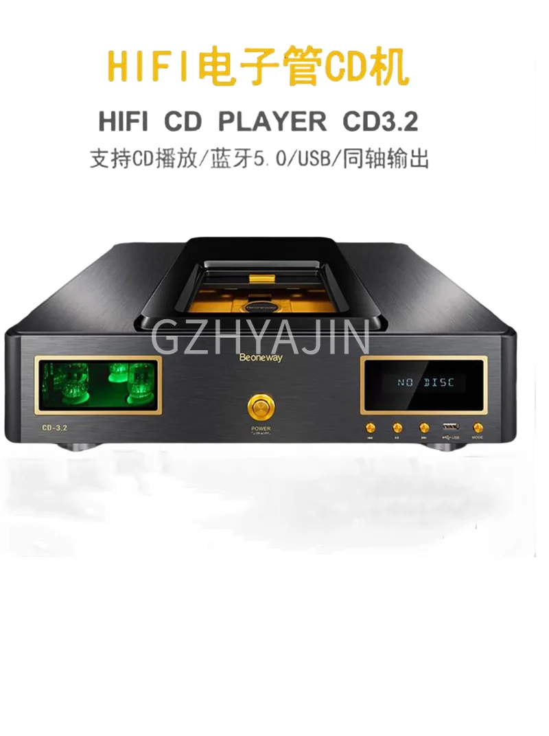 Latest  Beoneway CD-3.2 fever HIFI tube push cover HIFI CD player, Supports CD playback/Bluetooth 5.0/USB/coaxial output