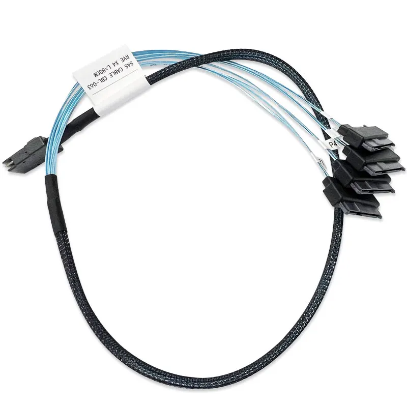 

MiniSAS SFF8087 to SAS SFF8482 x1, 15Pin SATA Power Interface Combined, 80CM SAS Cable for 6Gb/s SAS/SATA Device for RAID or HBA