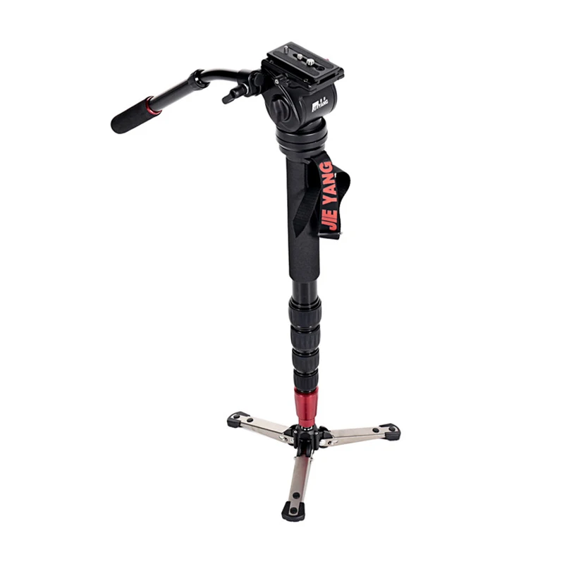 JIEYANG JY-0506 JY0506 Aluminum Professional Monopod Video Tripod Load 4KG for Camera with Tripods Head & Carry Bag