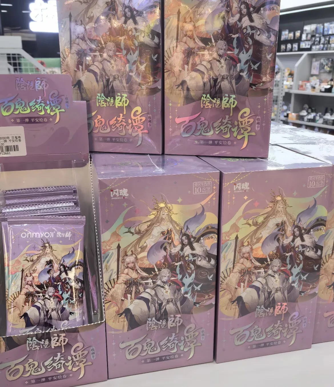 

Onmyoji Hyakki Kidan Series 1, коллекционные карты Heian Picture Scroll, слепая коробка, подарочный набор, модная игрушка и хобби