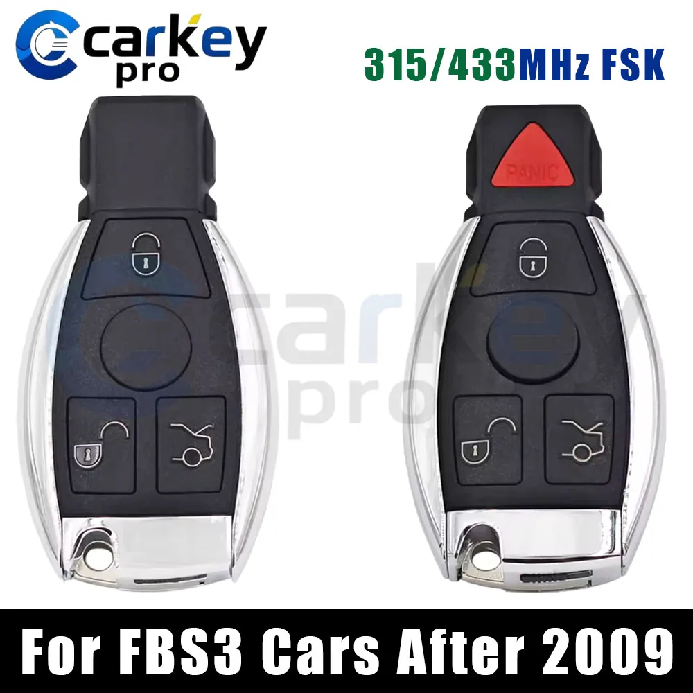 Carkeypro 3/3+1 Button MB Keyless Go Smart Key 315/433Mhz For FBS3 Cars After 2009