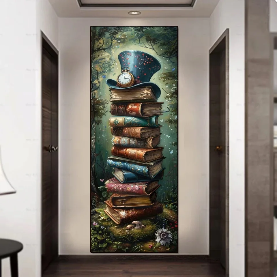 Diamond Embroidery DIY Dream Wonderland Book Hat Clock Diamond Painting Art 5D Square Rhinestone Mosaic Cross Stitch Rose Art - view 2