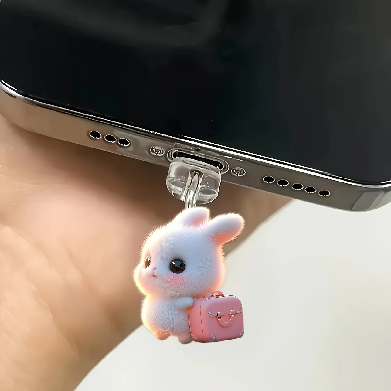 Cartoon Dust Plug Cartoon Acrylic Phone Dust Plug Rabbit Phone Dust Plug Cute For Everyday Carry Iphone Gifts