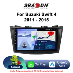 For Suzuki Swift 4 2011 - 2015 Android Car Radio Automotive Multimedia Player Navigation GPS Carplay Screen Android Auto Stereo