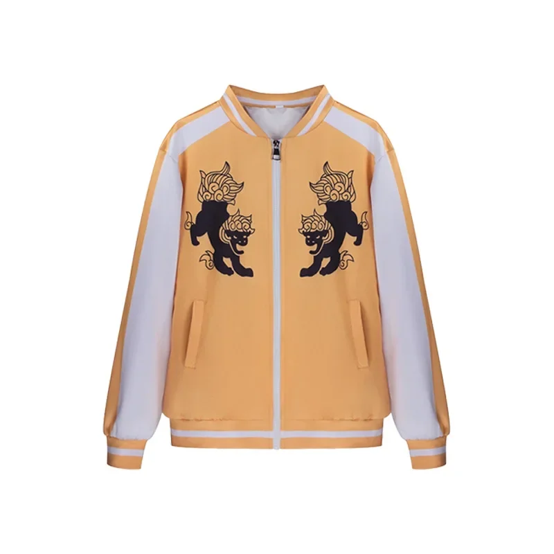 ZA01 À Prova de Vento Juventude À Prova de Vento Sino Cos Cabeça de Leão com Cos Roupas Dez Tartaruga Listras Orelhas de Coelho Montanha Dingzi Cosplay CoZa0 @