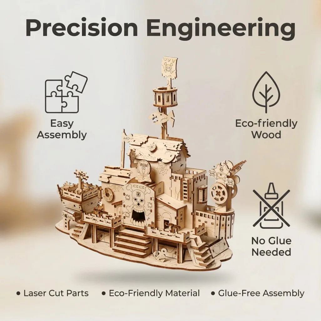 

OUZEY DIY миниатюрный дом для мальчика подарок деревянные головоломки украшения маленький дом украшение комнаты деревянные вещи для детских комнат