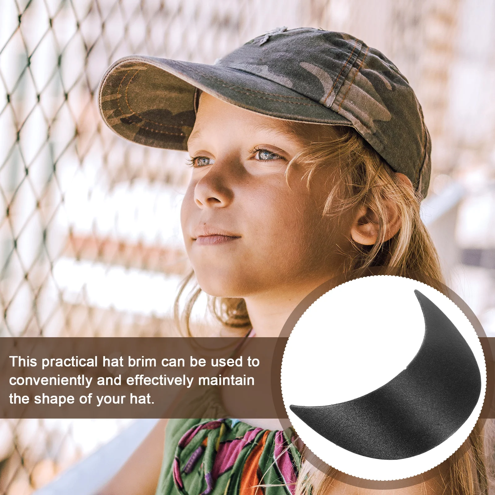 10 Pcs Caps Hat Plastic Cover Visor Board Sun Shield Lining Brim Baseball Inserts Black Replacement Peaked Child