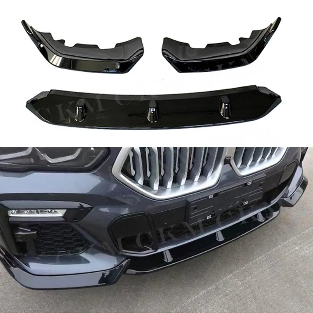 

Gloss Black ABS Material Front Bumper Lip Chin Spoiler Car Accessories for BMW X6 G06 M Sport 2020 2021 2022 Front Lip Body Kits