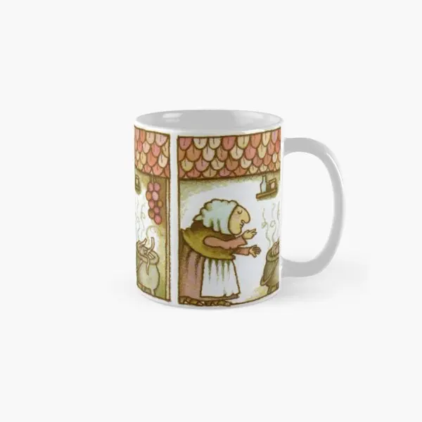 Strega Nona Blowing Kisses To Pasta Pot  Mug Design Handle Round Image Tea Gifts Printed Picture Simple Photo Cup Drinkware