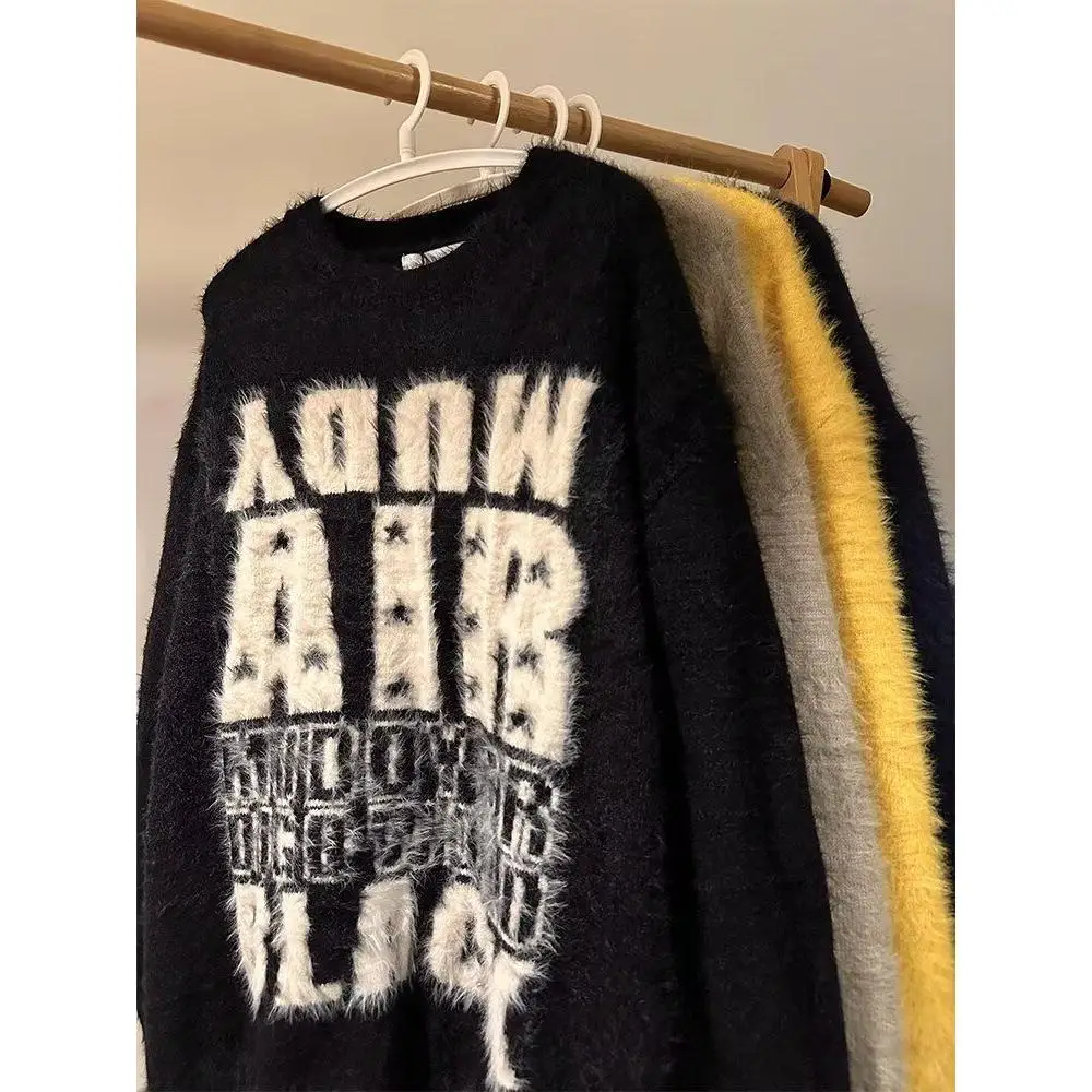 

Облегающий круглый вязаный свитер для мужчин, модный брендовый осенне-зимний базовый свитер, новинка 2024, Ele Sle, полиэфирное волокно