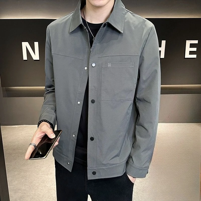 

Мужская облегающая ветровка в корейском стиле, утепленная хлопковая стеганая уличная повседневная куртка, осень-зима 2025