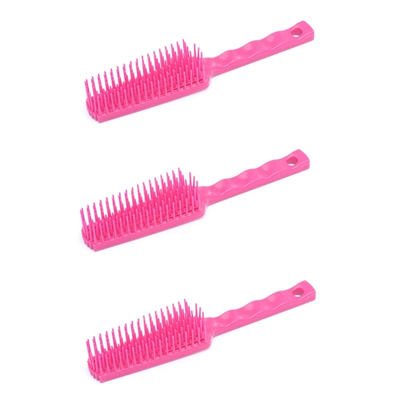 Sisir kuda sisir Detangler hewan peliharaan, sisir plastik untuk bulu ekor panjang sisir warna acak