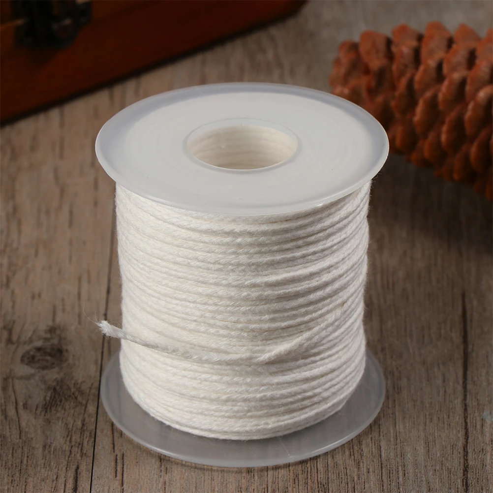 

C Rolls Braided C Cotton C Wicks Wicks Cotton Wick Spool for Tapered DIY Pillar C les Making Wax Sealing Hardware