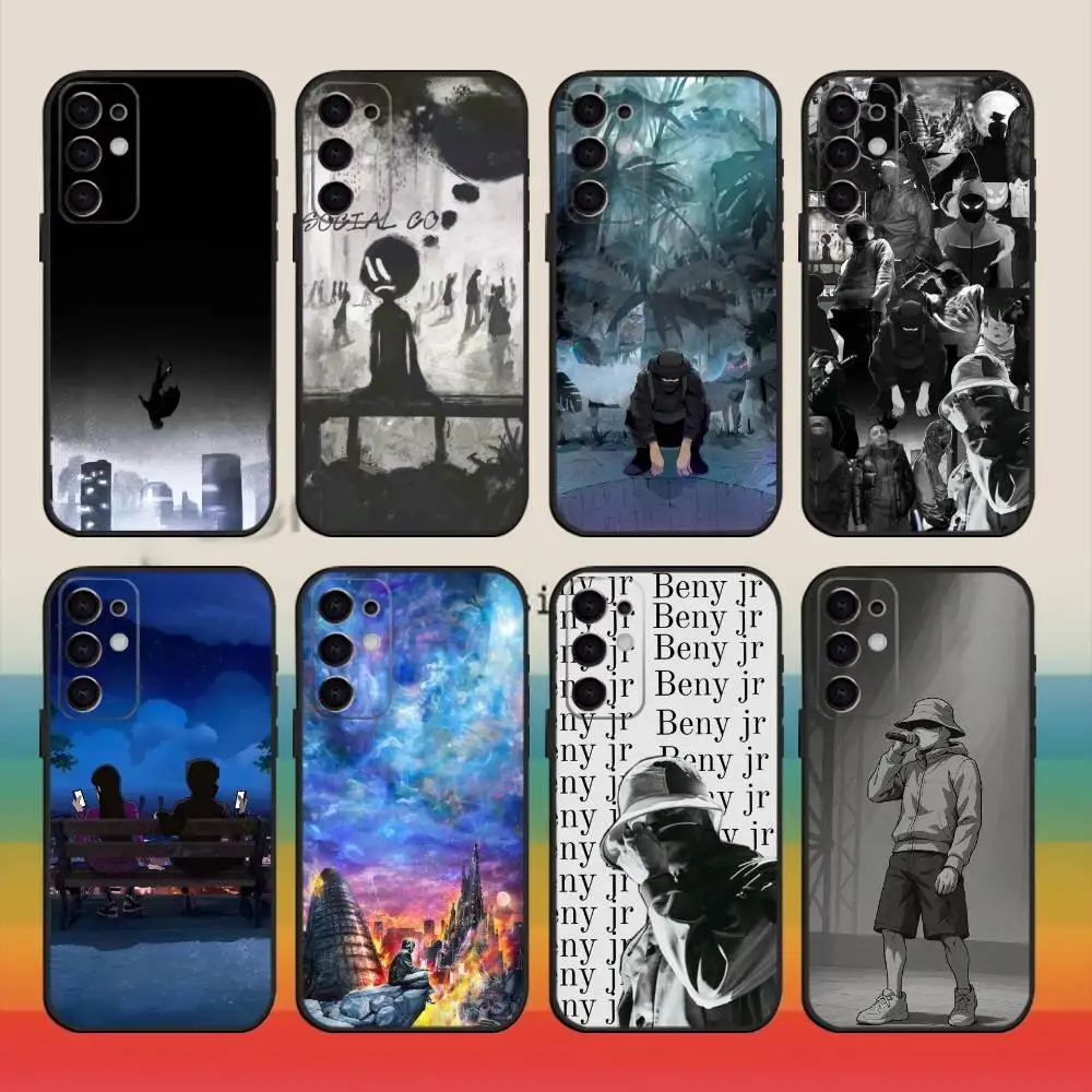 

B-Beny J-Jr Rapper LowFlyer Phone Case For Samsung S25,24,23,22,30,21,10,9,Ultra,Plus,FE 5G Black Soft Case