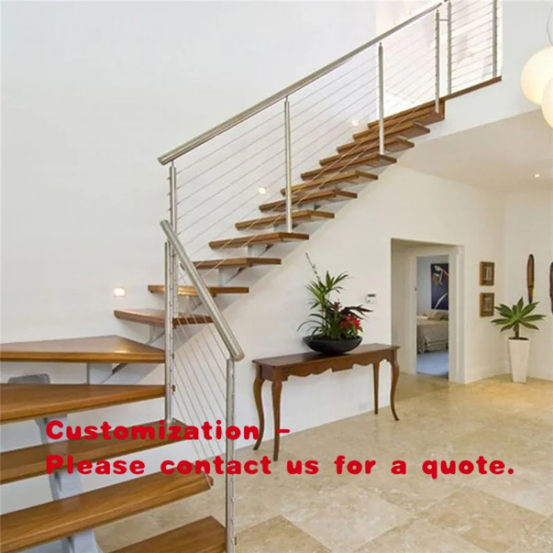 custom.Latest Design Wooden Steps Stairs Top Quality Single Stringer Stairs Well Designed Rod Iron Stair Cases