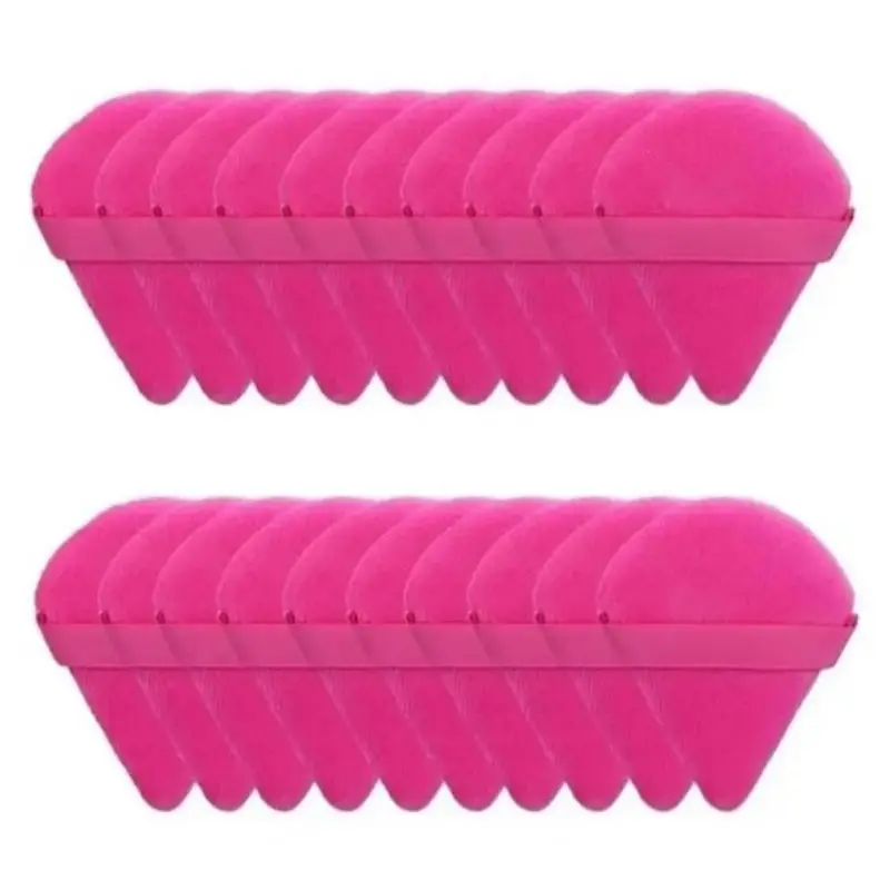 20 szt. Nowe Trójkątne Gąbki do Makijażu z Miękkiej, Przyjaznej dla Skóry i Delikatnej w Dotyku, Idealne do Użytku Domowego i Podróżnego