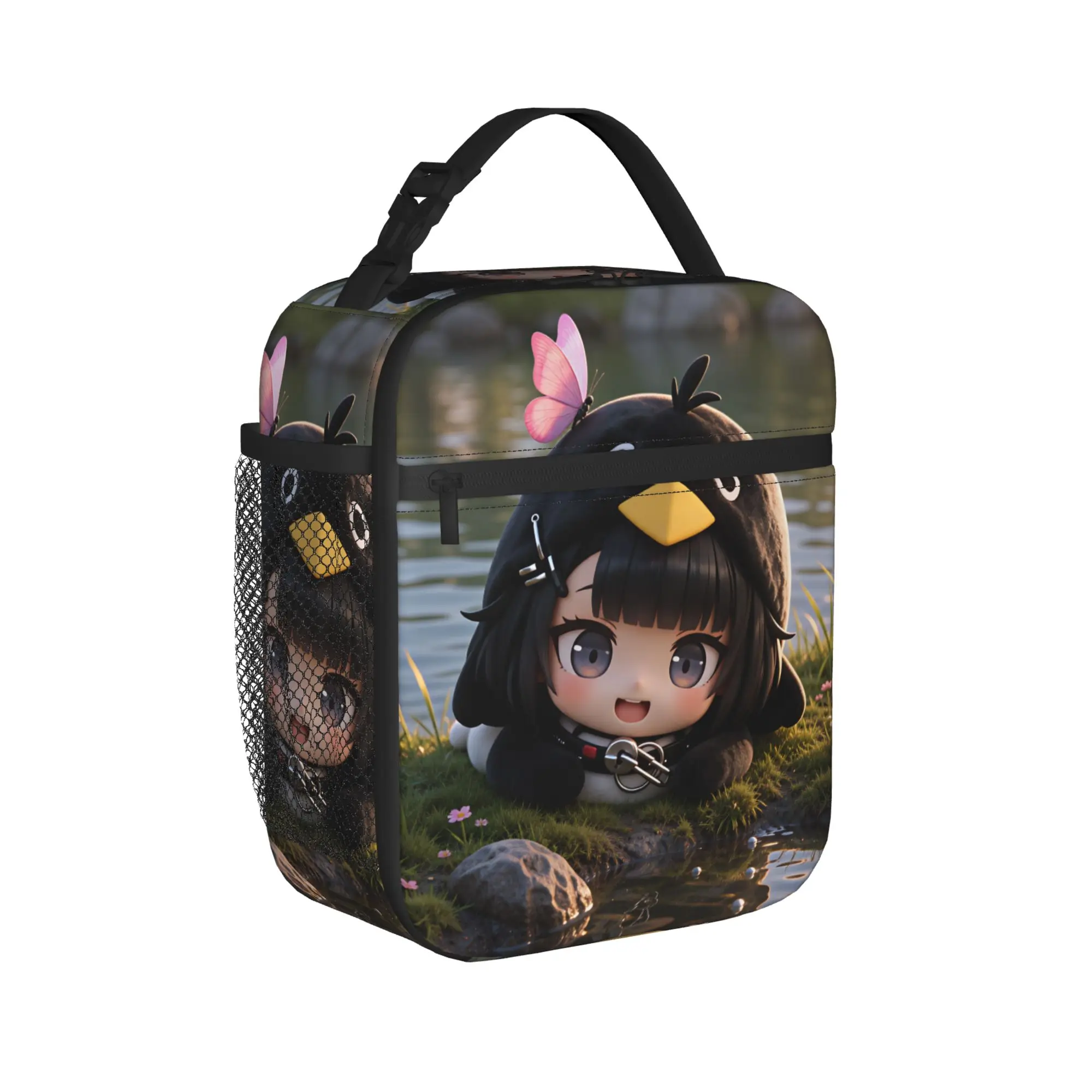 Gugu Gaga Penguin  Lunch Bag  Portable Lunch Box Men Outdoor Picnic Custom Cooler Bag Cute Oxford Thermal Tote Handbags