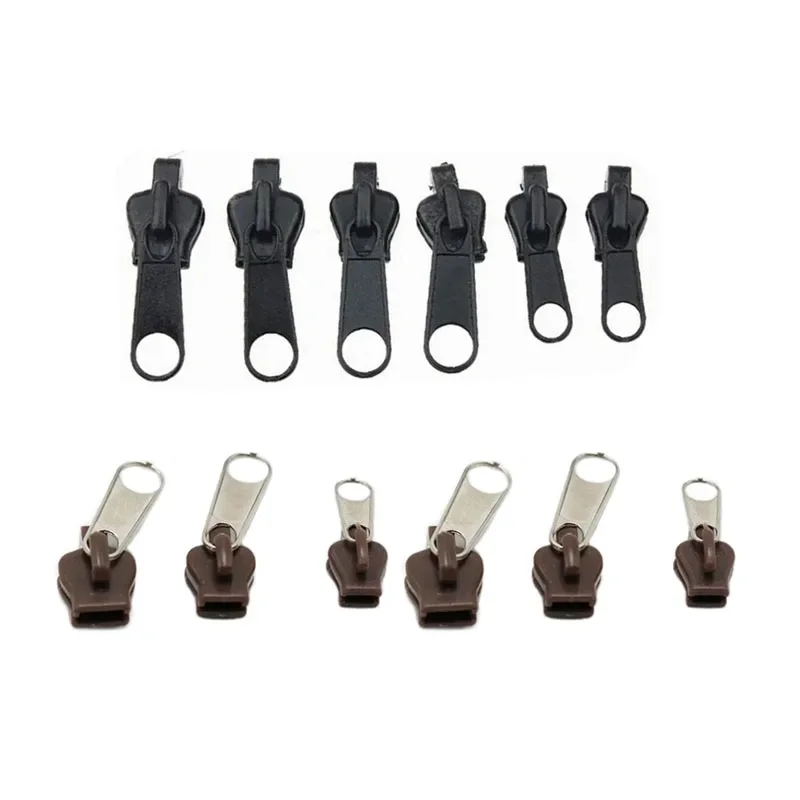6pcs Instant Zipper Universal Instant Fix Zipper Repair Kit Replacement Zip Slider Teeth Rescue New Design for DIY Sew