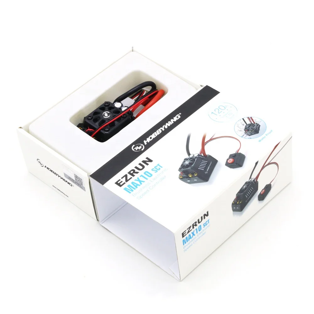 Hobbywing EZRUN Max10 120A ESC Waterproof Brushless ESC 1/10 SCT RC Hobby Truck MAX10-SCT 120A view 5