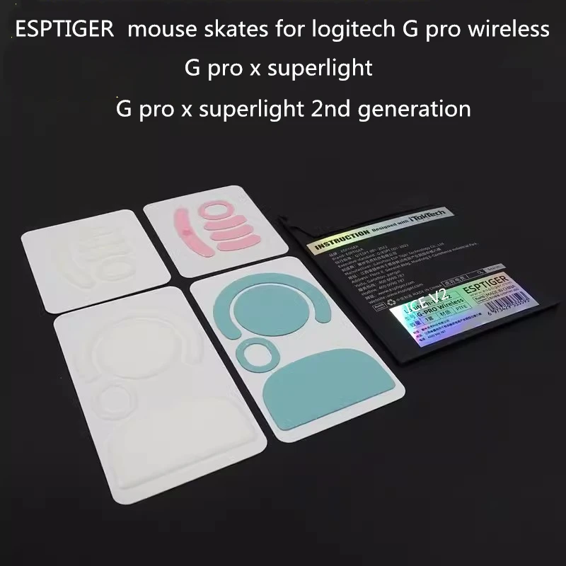 1 Pack Esptiger Mouse Skates Feet For G PRO X Superlight GPX 2 GPW 1st 2nd 3rd 4th Generation White Arc 2.0 ICE Mouse glides