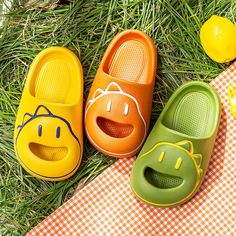 Cheerful Mario Cartoon Smile Sandals Kids Summer Children Slides Slippers Fashion home indoor shoes