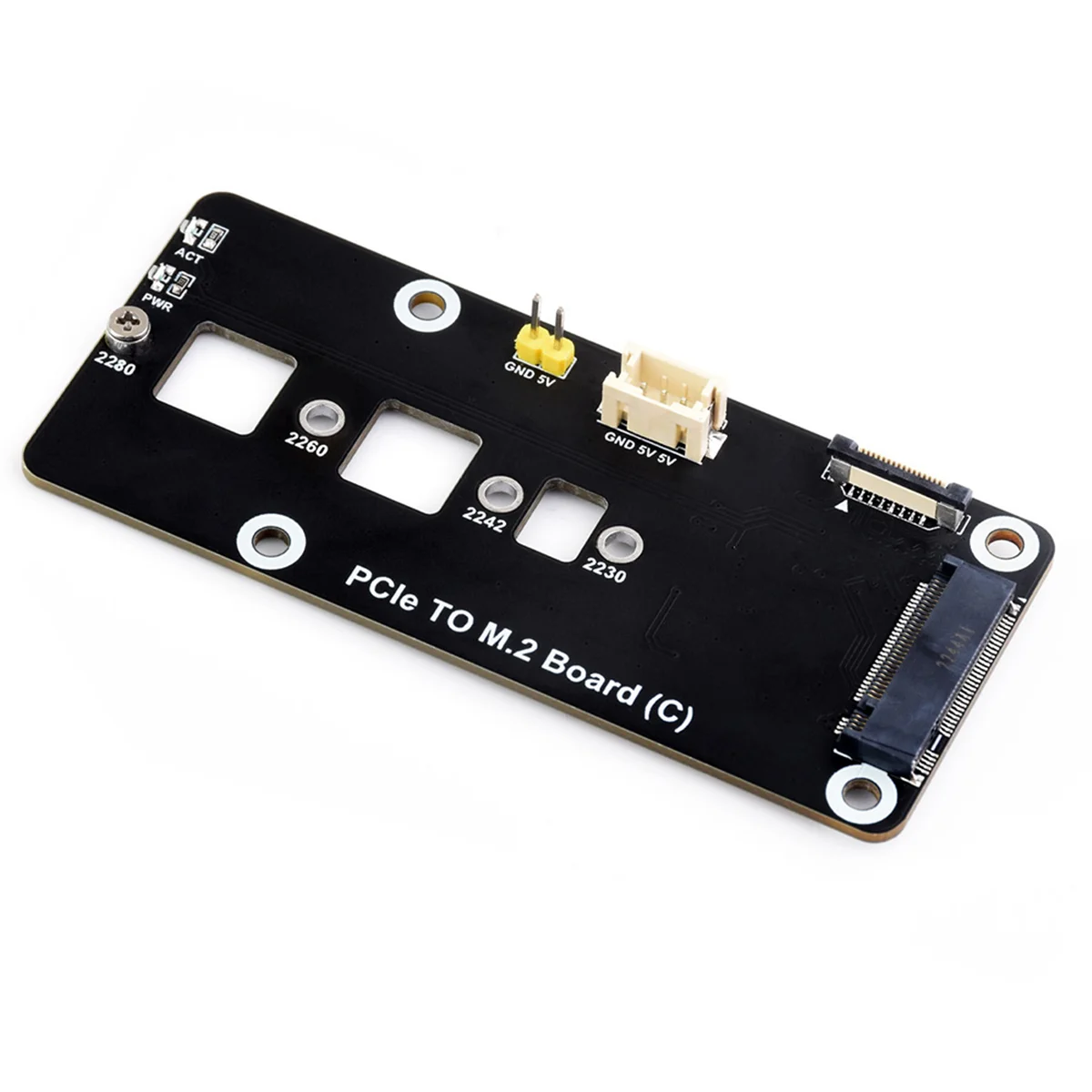 

SuperDeals For RPi 5 PCIE to M.2 Adapter Board for Raspberry Pi 5 PCIE to M.2 NVMe 2230/2242/2260/2280 SSD Expansion Board