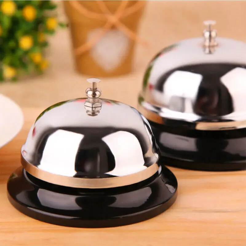 2pcs Desk Kitchen Hotel Counter Reception Christmas Craft Bell Restaurant Bar Ringer Call Bell Service Ring Home Party Call Bell