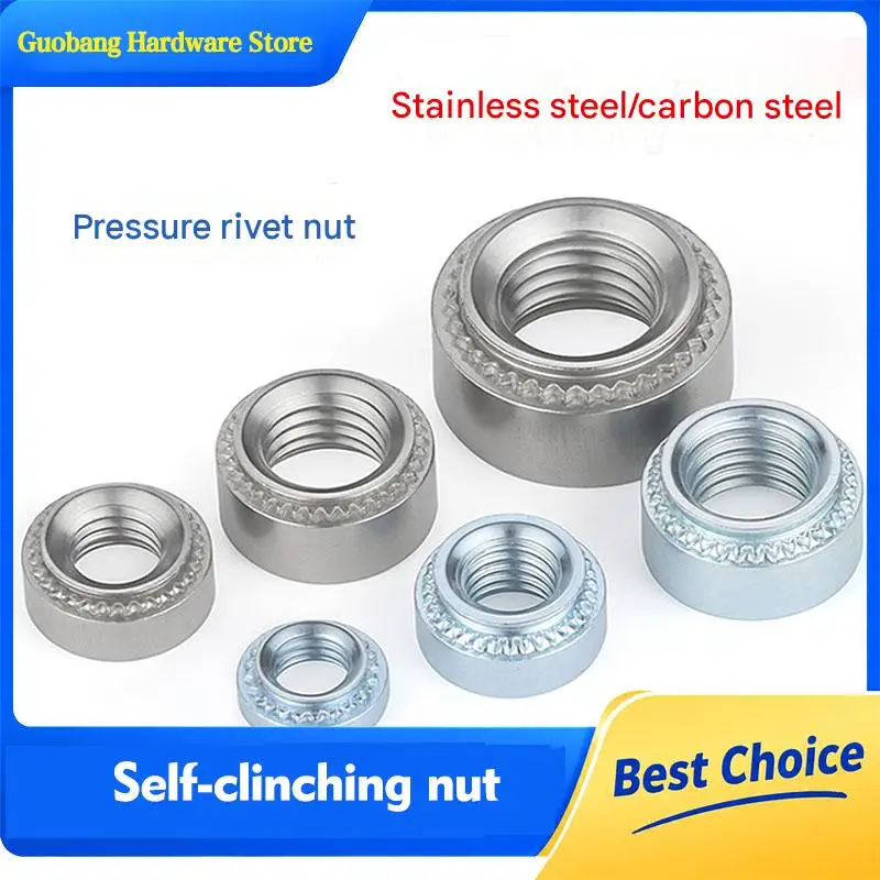 Self Clinching Nut S CLS SP M2-M12 Zinc Plated Nickel Carbon Steel 304 316 410 Press Rivet Nut Sheet Metal Fastener