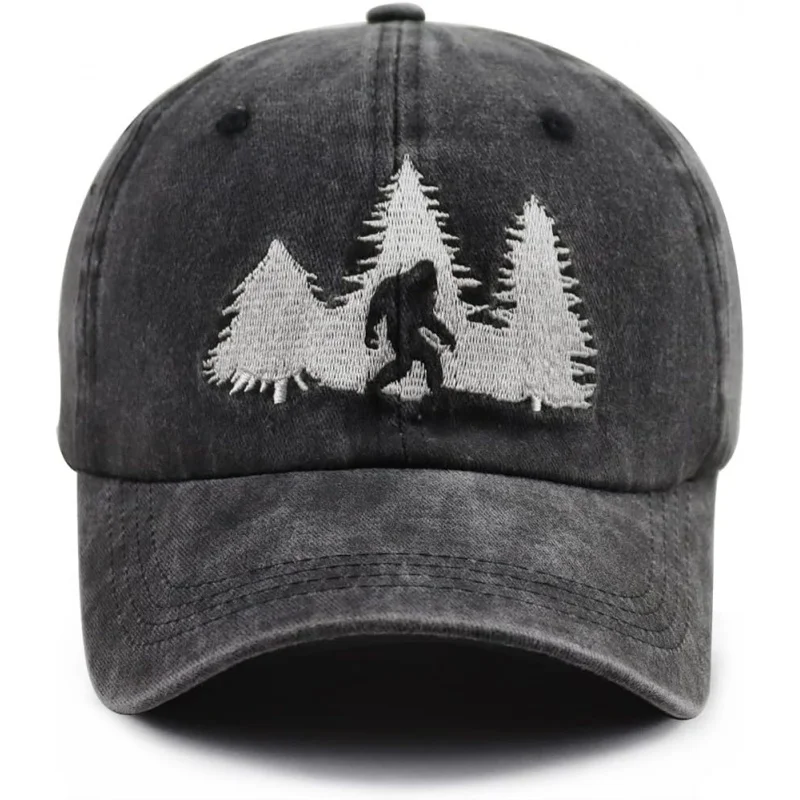 Men's and Women's Sports and Leisure New Fashionable and Interesting Adjustable Embroidered Bigfoot Baseball Hat