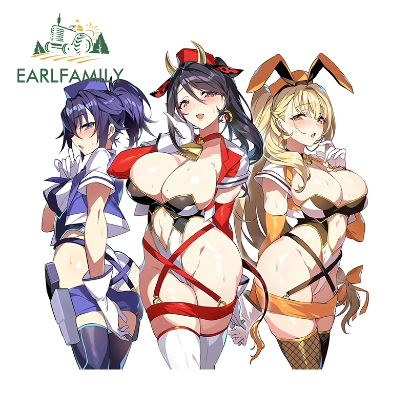 

EARLFAMILY 13 см x 12,6 см Mikoto Tsubaki Shion автомобильные наклейки Ahegao Bunny Girl NSFW аксессуары устойчивые к царапинам автомобильные аксессуары