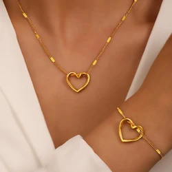 Stainless Steel Jewelry Set Novelty Twisted Heart Light Luxury High-end Sense Jewelry Set For Women Jewelry Anniversary 2024