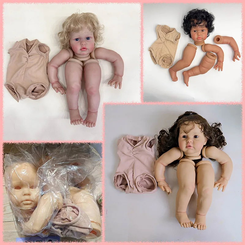 22Inch Already Painted Kits/Unpainted Kit Reborn Ellie Doll Kit Soft Touch Fresh Color DIY Doll Parts With Cloth Body
