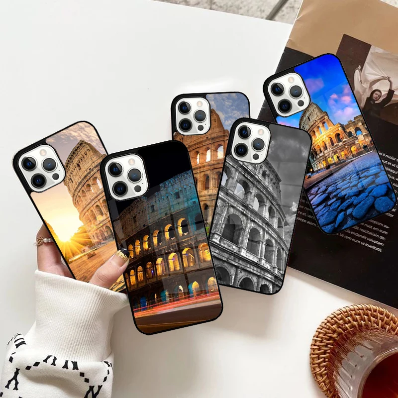 Colosseum Rome Italy Phone Case Magnetic for iPhone 15 16 14 13 Pro Max 11 12 Mini Magsafe Wireless Charging Cover