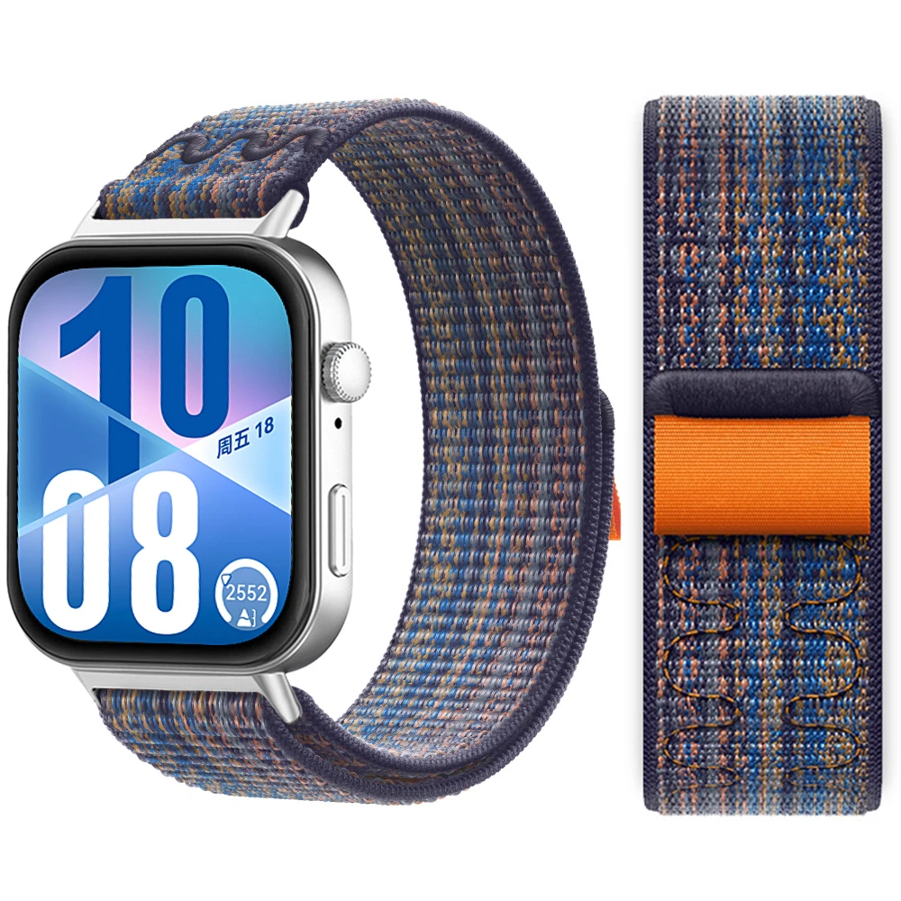 Huawei Watch Fit 4 Pro/Fit 4/Fit 3用 メンズ ナイロンバンド 通気性ストラップ HuaweiWatch Fit 4 Fit 3 レジャーブレスレット アクセサリー