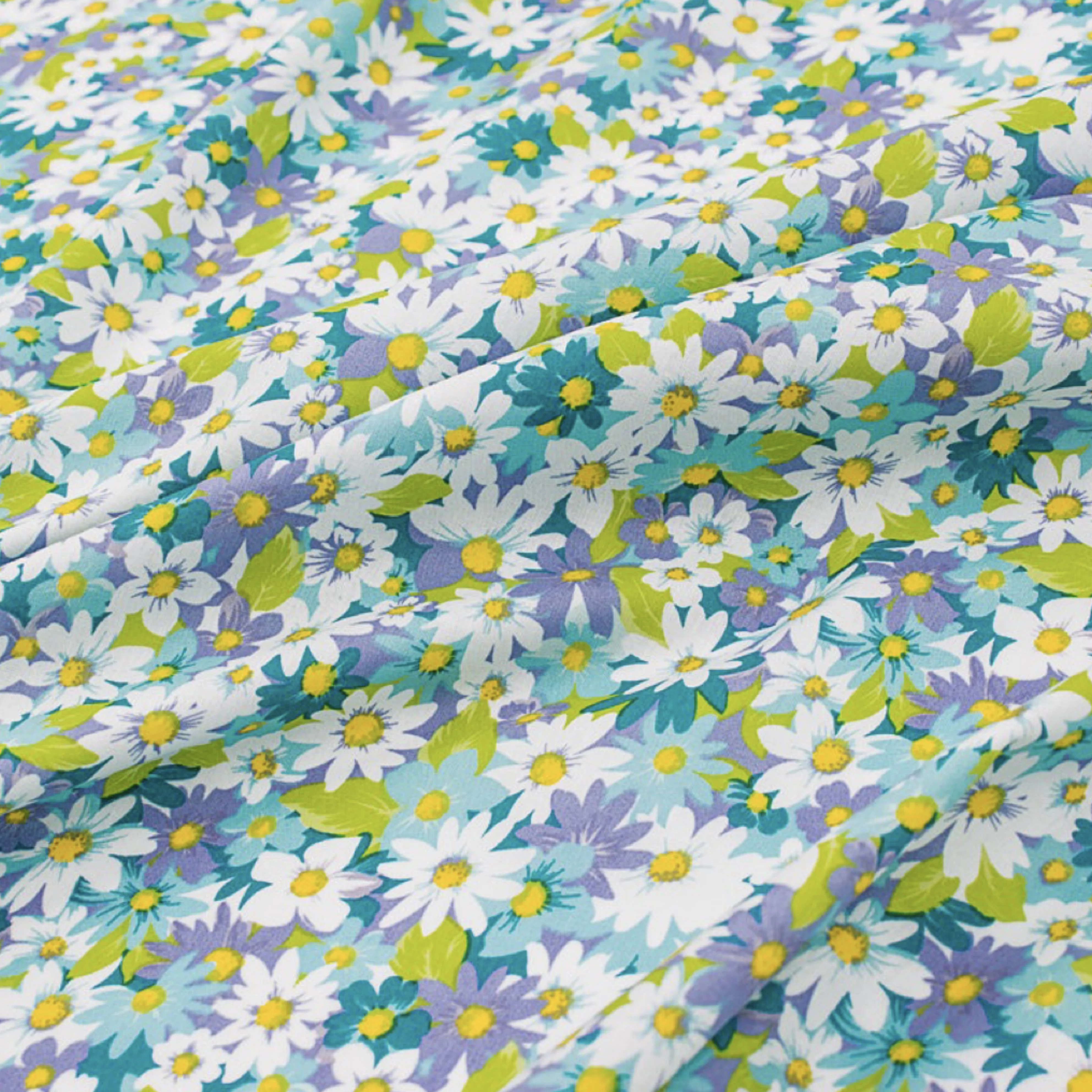 Monet Sunflower Pattern 100% Cotton 40S Liberty Fabric Digital Printing for Sewing Cloth Dresses Skirt Kids Baby Designer