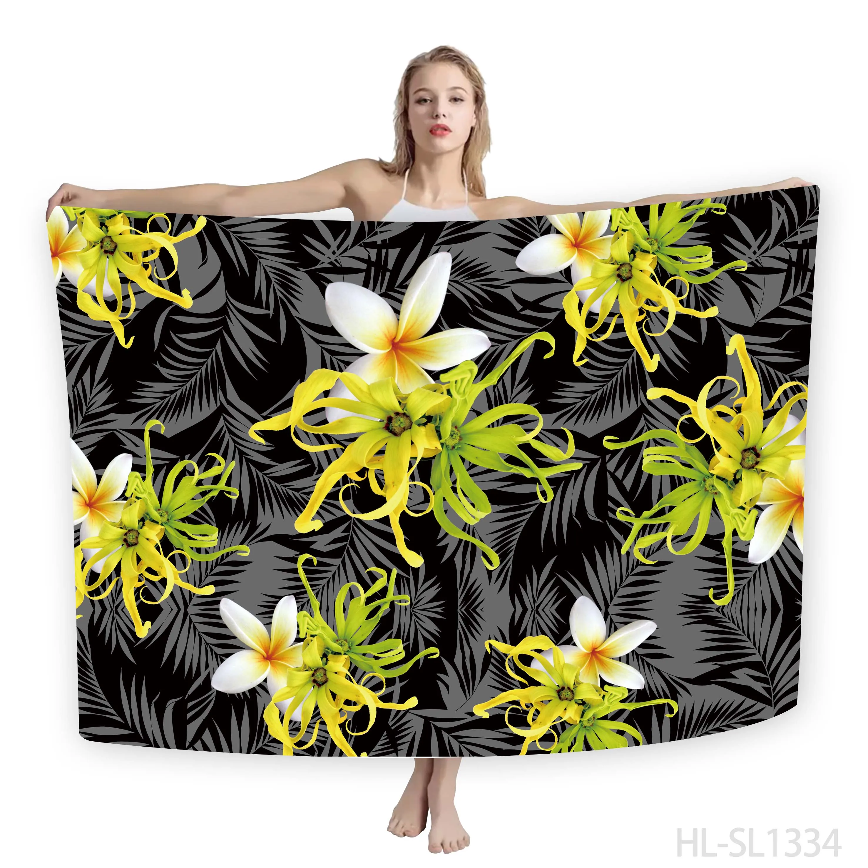 New Custom Design Hawaiian Island Sarong Ladies One-Piece Coat Polynesian Sarong Beach Style