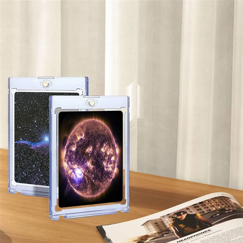 SR-25Pc حامل البطاقة المغناطيسية 35Pt ، حافظة بطاقات حامل بطاقة حماة البلاستيك الصلب ، حافظة عرض أكمام البطاقات لبطاقة البيسبول