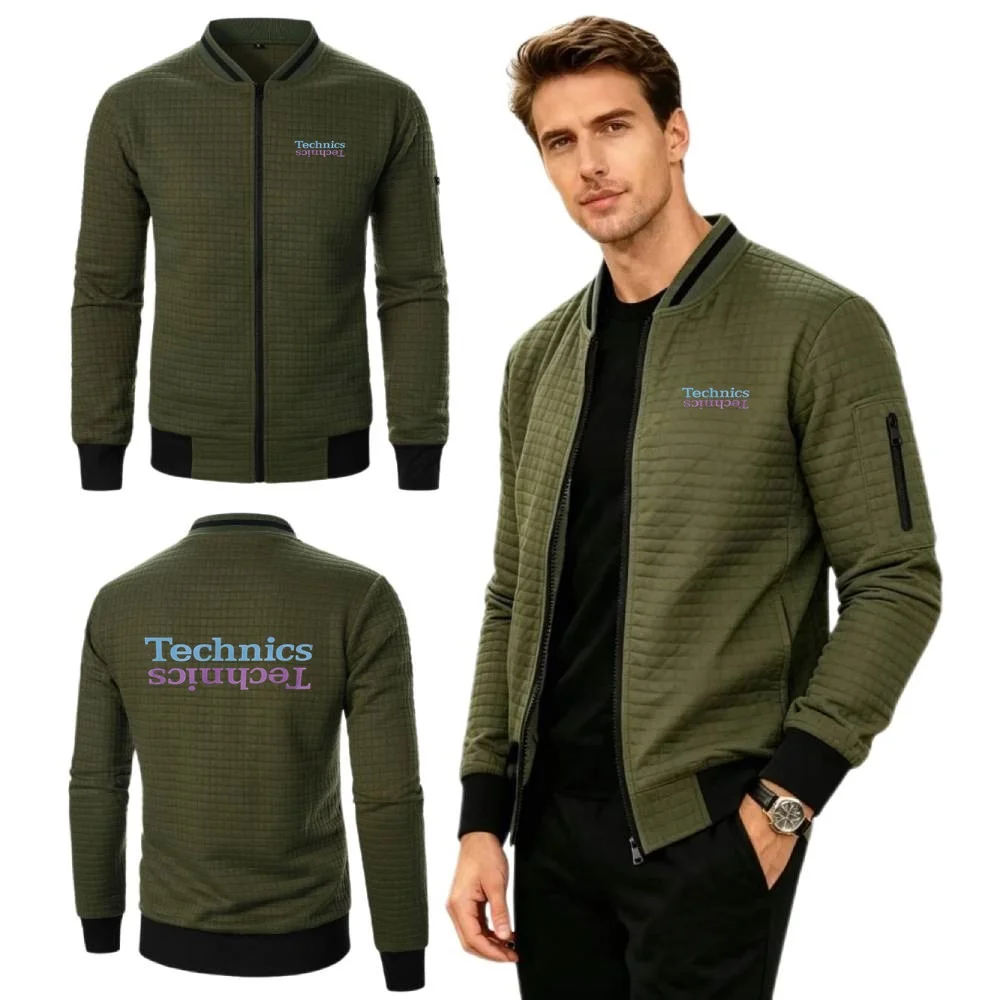 Simplicity Technics Jackets Daily Casual Sports Mens Sweatshirt Baseball Collar Jersey Waffle Knit Coat Retro Youth Streetwear