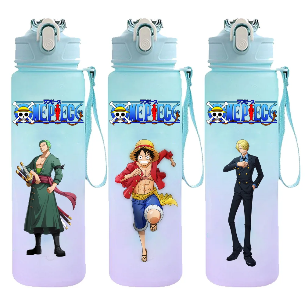 

Цельная бутылка для воды с персонажем аниме, 750 мл, герметичная портативная спортивная бутылка с соломой, посуда для напитков с героями мультфильмов для фанатов аниме, подарок