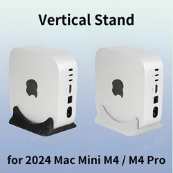 3D Printing Vertical Stand for 2024 Mac Mini M4 Storage Bracket Desktop Holder for Mac Mini M4 Computer Accessories