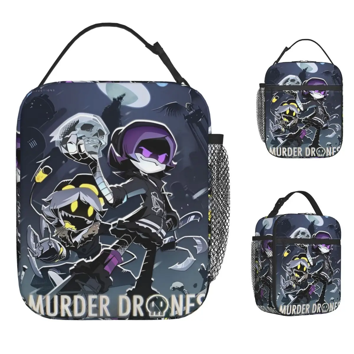 

Murder Drones Lunch Bag Office Lunch Box For Men Kawaii Print Thermal Lunch Bags Waterproof Portable Insulated Cooler Bag