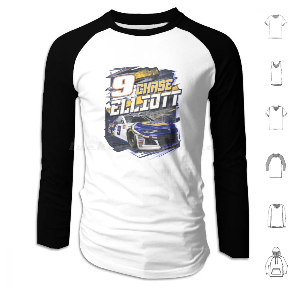 Chase Elliott For White Hoodies Long Sleeve Chase Elliott Racing Dawsonville Cars 9 Chase Chase 9 Chase Chase 9 Chase