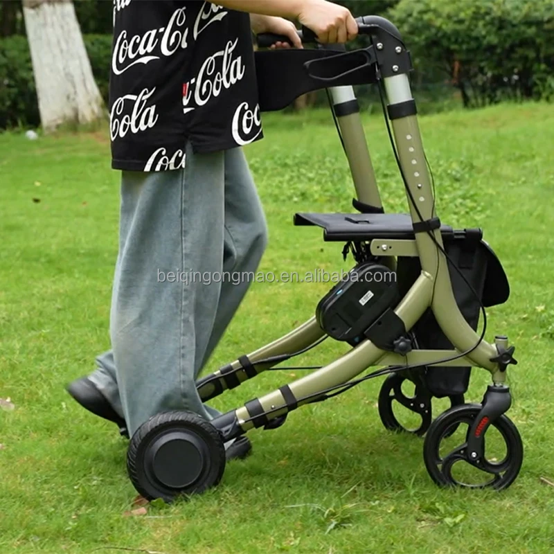 

Durable and Compact Foldable Electric Walker Rollator for Enhanced Elderly Mobility Rehabilitation Therapy Supplies