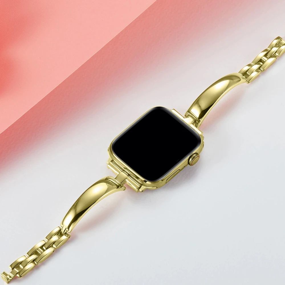 Metal Chain Strap Zinc Alloy Correa For Apple Watch Ultra 2 1 49MM Band Bracelet 46MM For iWatch Series 10 SE 9 8 7 6 40MM 44MM