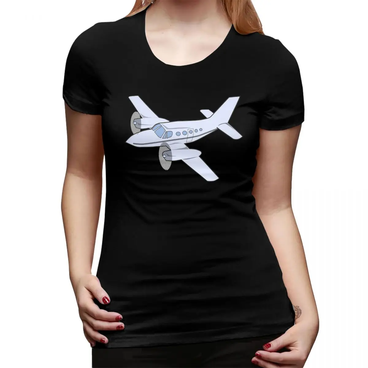 

Beechcraft King Air C90 Aviation Majesty T-Shirt for Women O-Neck Streetwear T Shirts Women's Tees Short Summer Clothes Tops