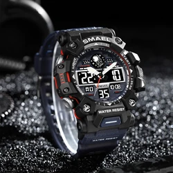 SMAEL Brand Men Sports Watches 50m Waterproof Digital Clock New Men Military Watch Army 8078 Led Quartz Watch Men Wristwatches