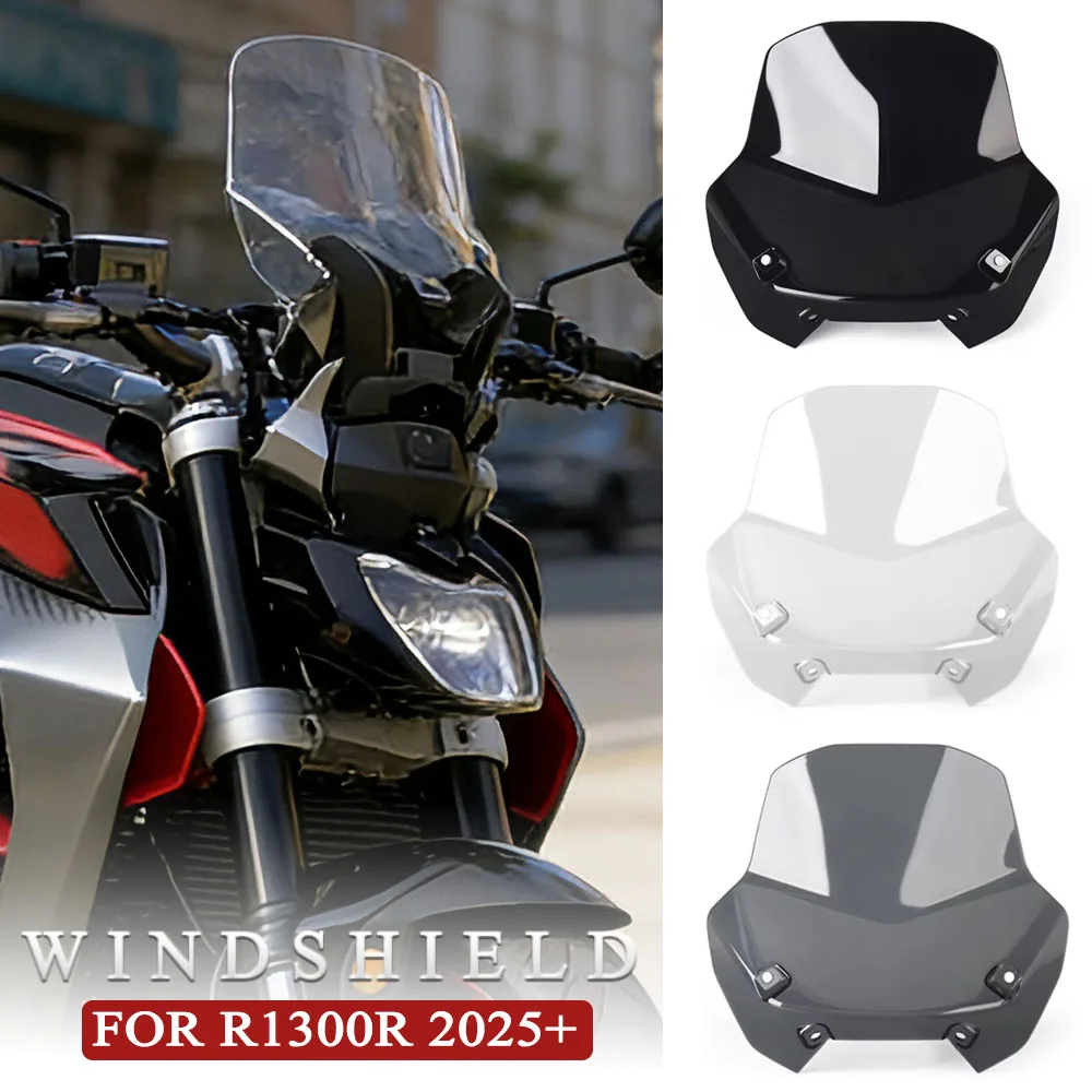 

New Front Upper Fairing Windshield Wind deflector Cowling Windscreen Motorcycle For BMW R1300R R1300 R 1300 R 2025 2026