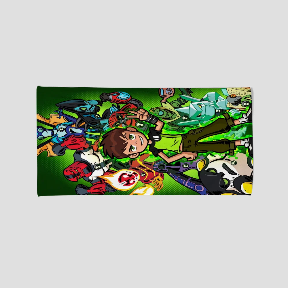 Cartoon B-Ben 10 Towel Absorbent Quick dry Soft Yoga Swimming Resort Mountain Climbing Towel beach towel