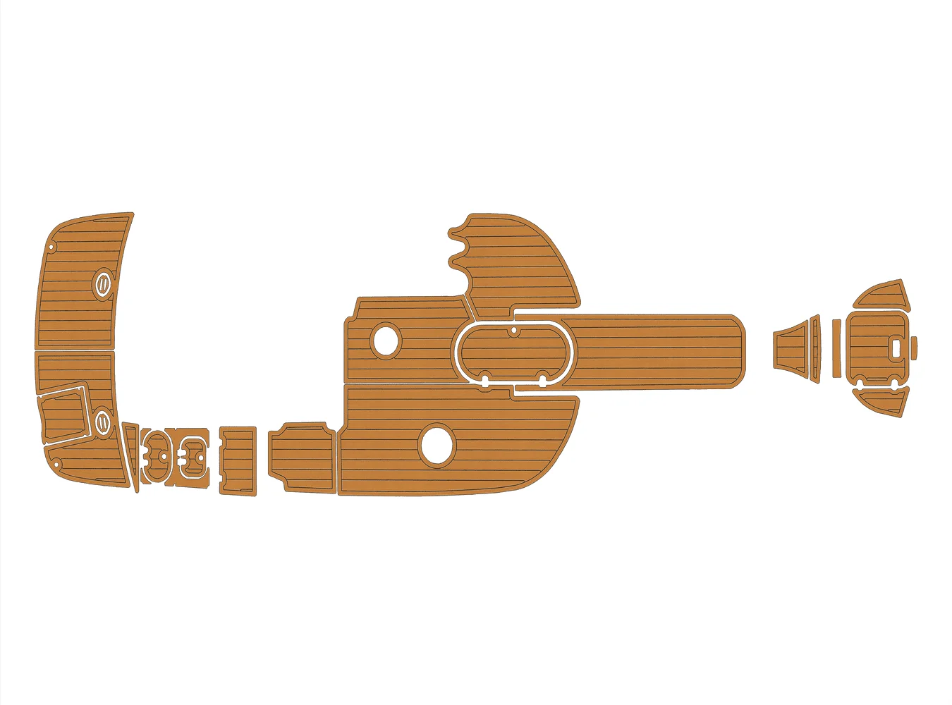 

2007 Reinell 2310 1/4 дюйма, 6 мм, пенопласт EVA, нескользящий морской коврик из тикового дерева из ПВХ, морской коврикjah, водный ковер, морской пол